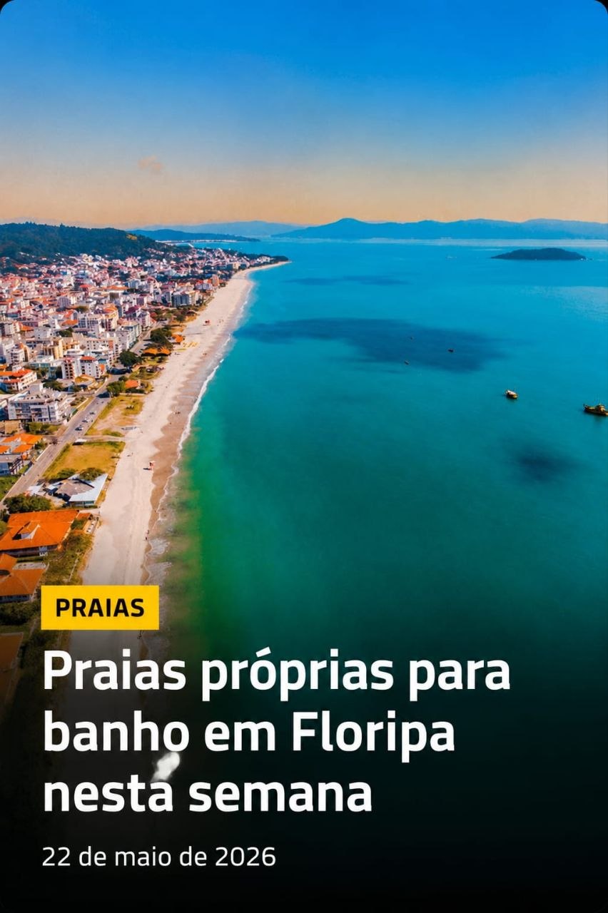 Post sobre praias próprias para banho em Florianópolis