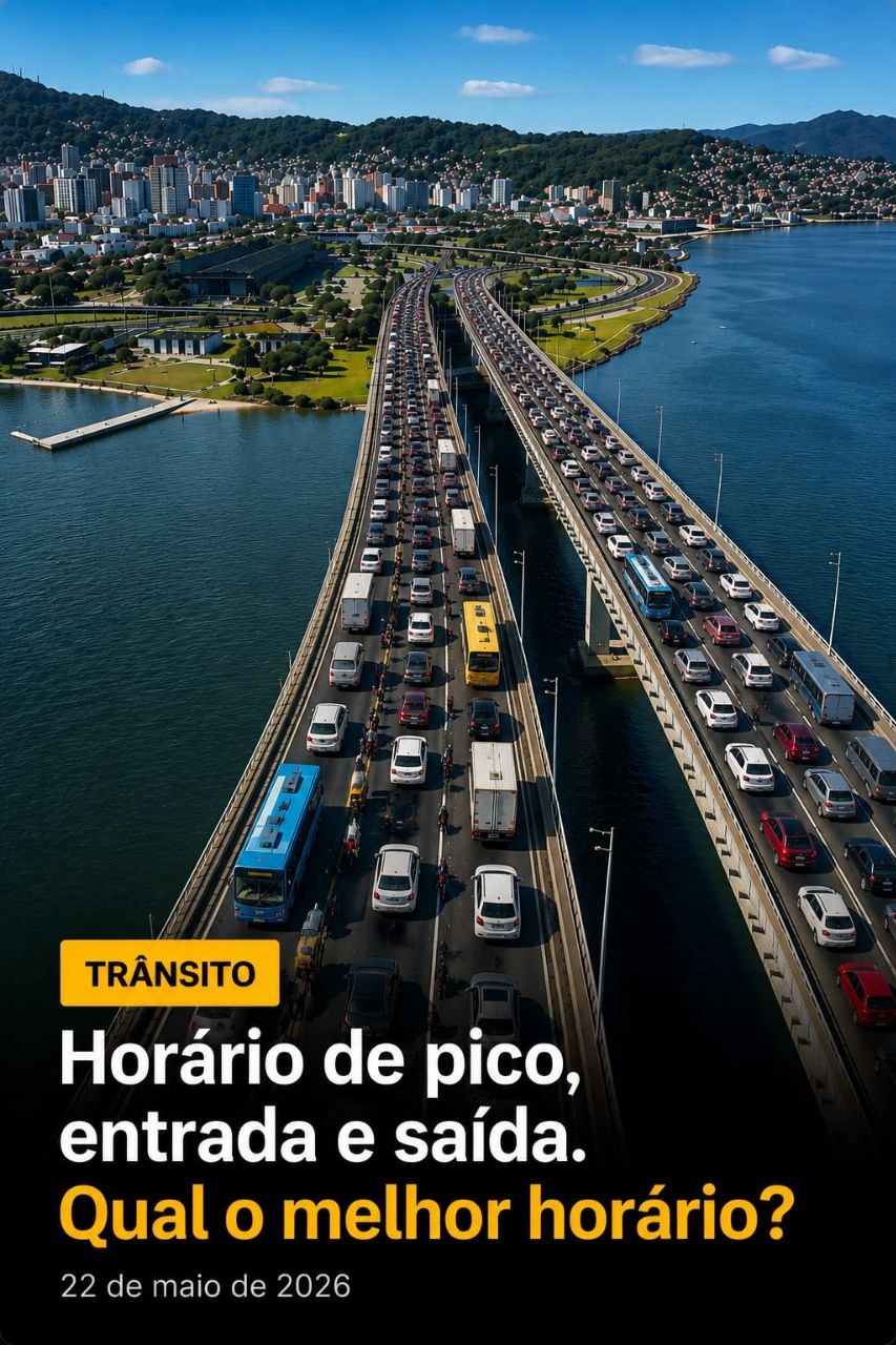 Post sobre horário de pico em Florianópolis